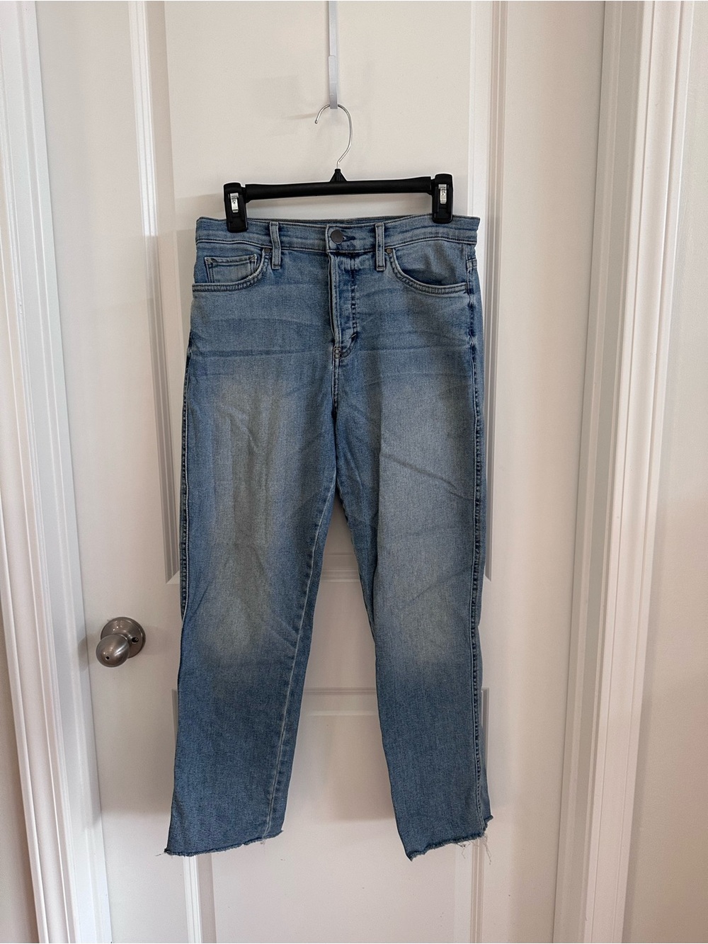 a.n.a Light Blue High-Rise Straight Jeans